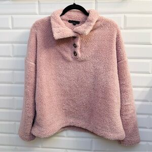 Derek Heart Women’s Blush Pink Fleece Pullover Jacket